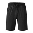 thumbnail image 1 of Men's Casual Work Shorts, Classic Fit 4-Pocket Outdoor Summer Beach Drawstring Black 36W, 1 of 6