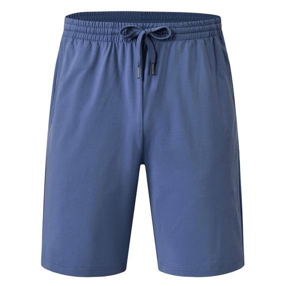 Men's Stretch Shorts 4-Pocket Casual Classic Summer Beach Shorts Drawstring Slate Blue 32W