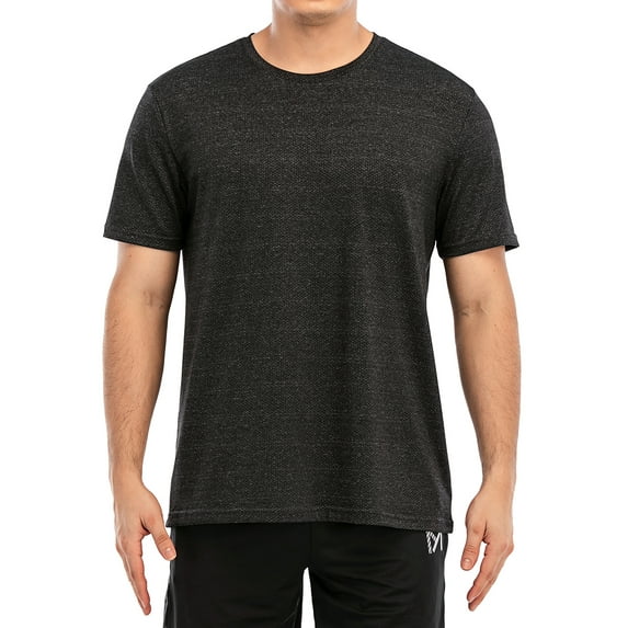 Men's Stretch Sport Shirt Big&Tall Tank Tops Short-Sleeve Performance T-Shirt Gym Active Tee Shirts Dri Fit Athletic Running Shirts