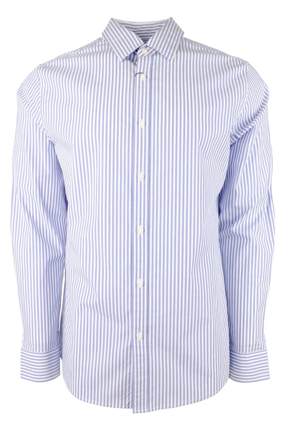 Men's Stretch Striped Slim Fit Long Sleeve Shirt CBl XXL