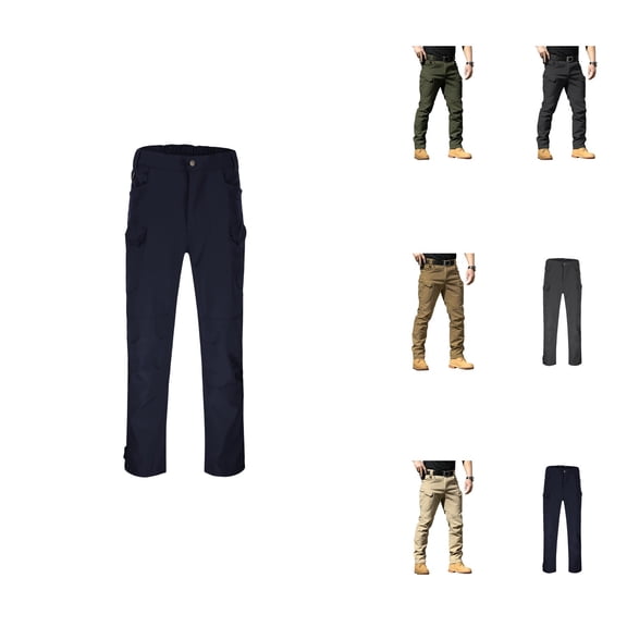 Men's Stretch Tactical Cargo Pants – Water Resistant Ripstop Softshell Trousers, Lightweight Durable Slim Fit Outdoor Work Hiking Pants with Pockets for Travel & Daily Wear