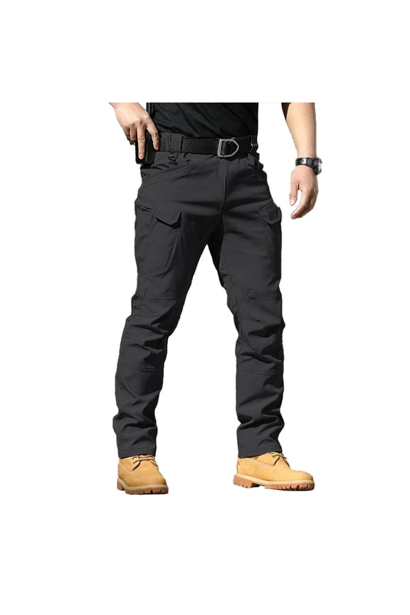 Men's Stretch Tactical Cargo Pants – Water Resistant Ripstop Softshell Trousers, Lightweight Durable Slim Fit Outdoor Work Hiking Pants with Pockets for Travel & Daily Wear