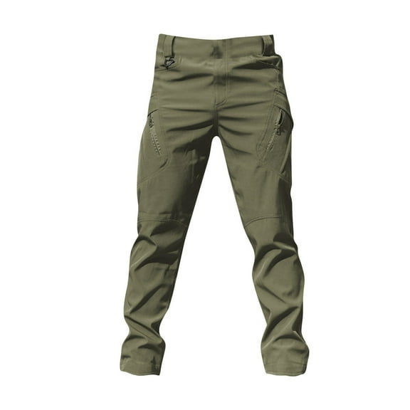Men's Tactical Pants Water Outdoor Waterproof Cargo Pants Relaxed Fit Travel Pants Rip-Stop Work Trousers with Multi Pockets green XX-Large