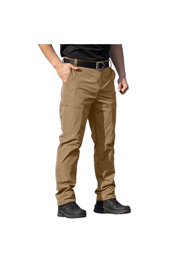 Men's Stretch Tactical Pants Water Resistant Ripstop Cargo Pants Lightweight Outdoor Work Hiking Pant Multi Pockets