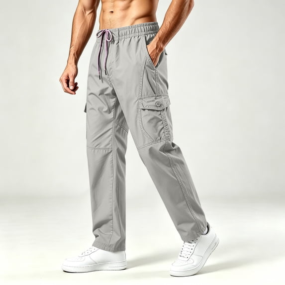 Men's Stretch Taper Leg Regular Fit Casual Cargo Pants