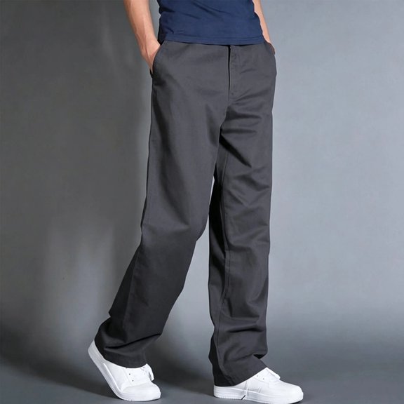 Men's Stretch Twill Cargo Jogger Pants Relaxed Fit Outdoor Workout Casual Trousers S-XXL