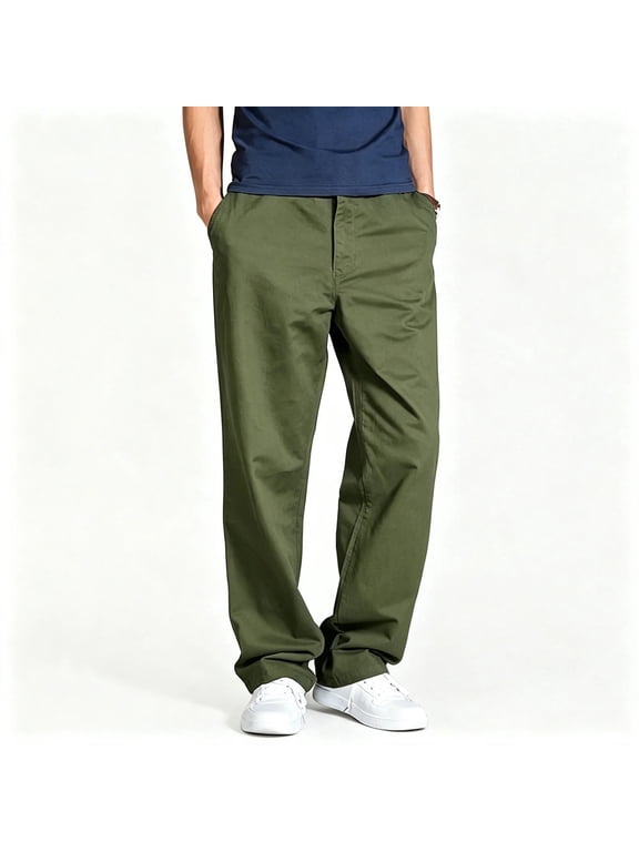 Men's Stretch Twill Cargo Jogger Pants Relaxed Fit Outdoor Workout Casual Trousers S-XXL