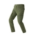thumbnail image 1 of Men's Stretch Work Pants Flex Ripstop Water Resistant Utility Hiking Cargo Pants with Muti Pockets Size 4XL Army Green, 1 of 3