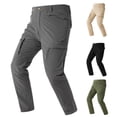thumbnail image 1 of Men's Stretch Work Pants Flex Ripstop Water Resistant Utility Hiking Cargo Pants with Muti Pockets Size 4XL Khaki, 1 of 9