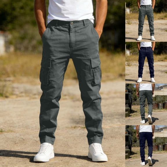 Men's Stretch Workwear Pants,Quick Dry Flex Ripstop Cargo Pants,Lightweight Outdoor Work Hiking Pants with Muti Pockets(No Belt) Green