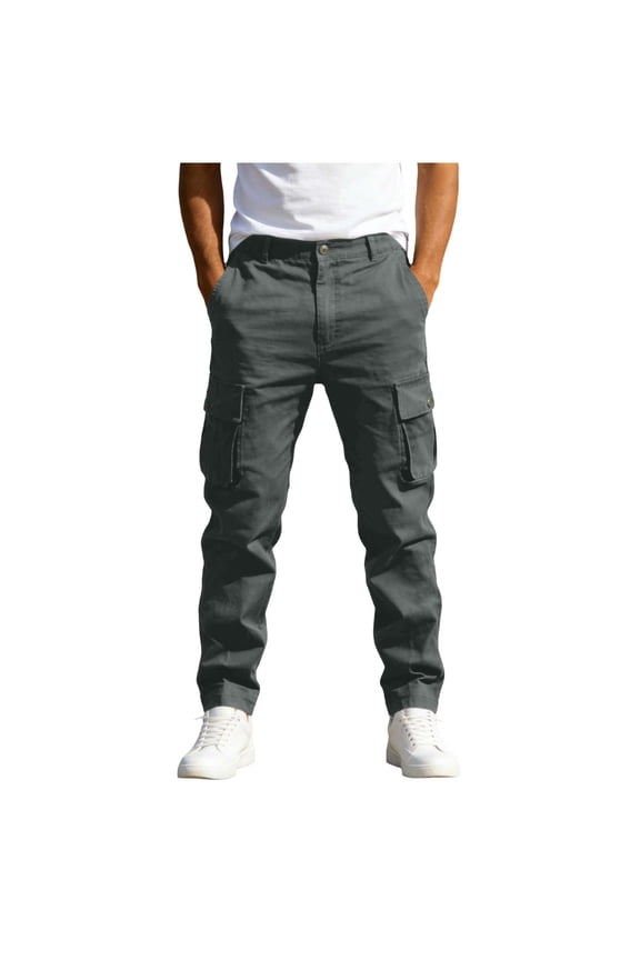 Men's Stretch Workwear Pants,Quick Dry Flex Ripstop Cargo Pants,Lightweight Outdoor Work Hiking Pants with Muti Pockets(No Belt) Green