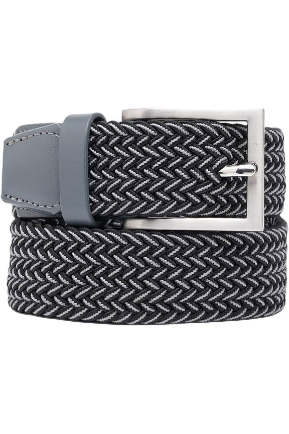 Men's Stretch Woven Braid Belt, Woven Elastic Golf Belt For Hunting Pants Casual Shorts Jeans