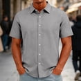 thumbnail image 1 of Men's Stretch Wrinkle-Free Soft Slim Fit Dress Shirts Short Sleeve Formal Wedding Business Casual Button Down Shirt,3XL, 1 of 6