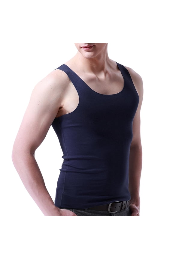 Men's Stringer Tank Tops Cotton Vest Sleeveless Gym Workout Bodybuilding Fitness Muscle T Shirts Quick Dry Knit Athletic Tee