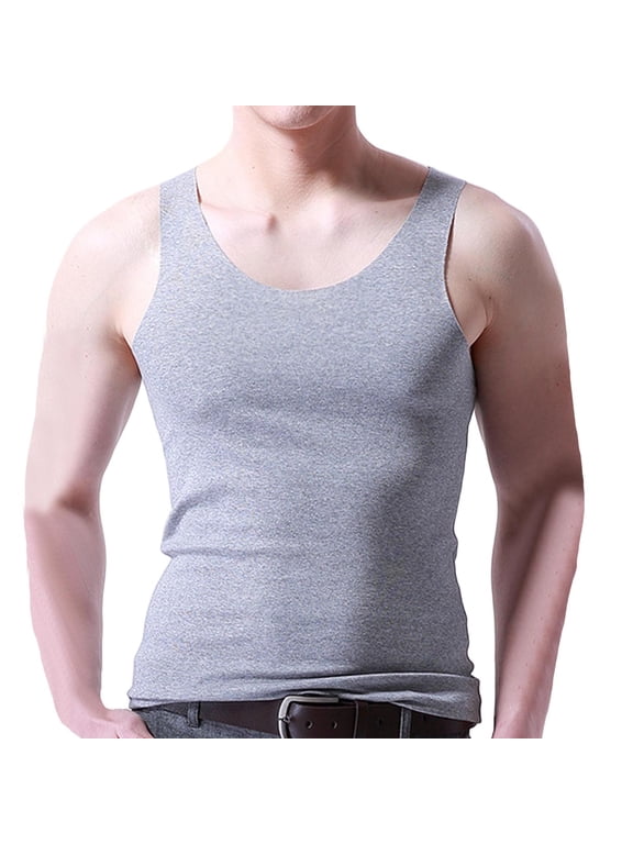 Men's Stringer Tank Tops Cotton Vest Sleeveless Gym Workout Bodybuilding Fitness Muscle T Shirts Quick Dry Knit Athletic Tee