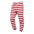 thumbnail image 1 of Men's Strip Printed Drawstring Sweatpants Elastic Waist Athletic Jogging Pants Casual Baggy Loose Fit Bottoms 01-Red XXL, 1 of 3