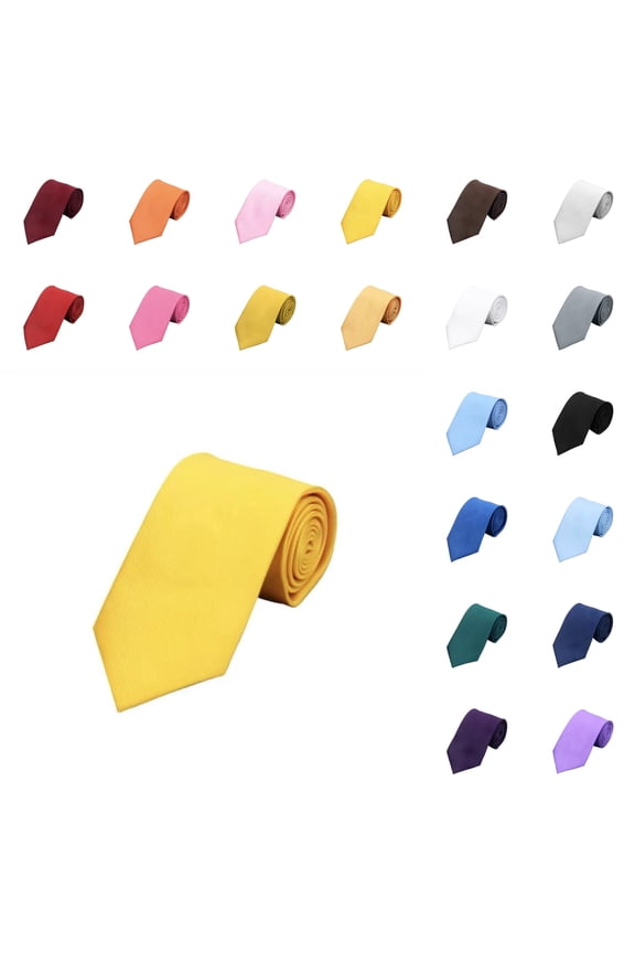 Men's Solid Color Woven Formal Tie Business Weddings Special Occasions Necktie, 3.15"(8 cm) Width