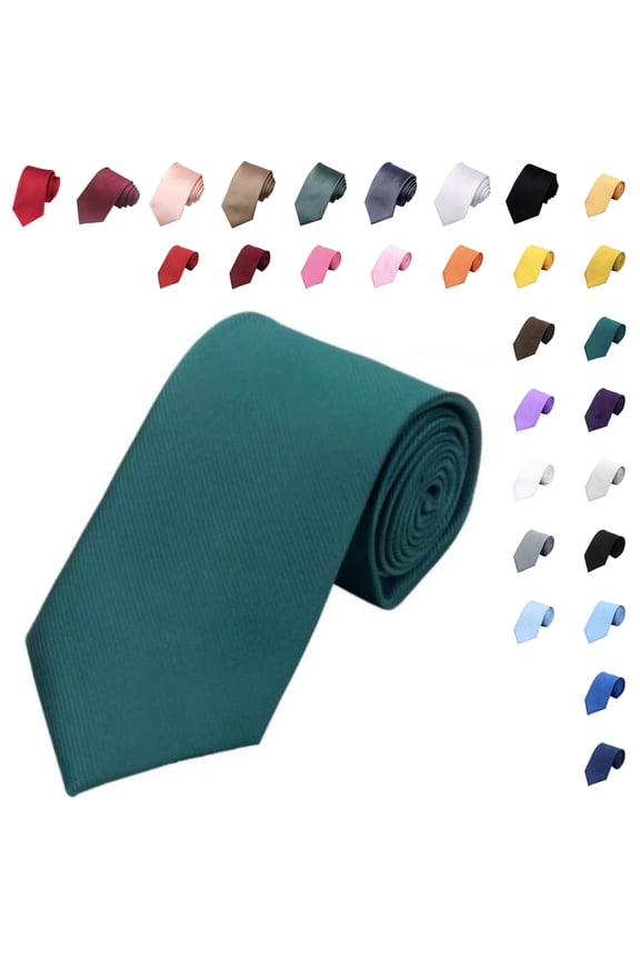 Men's Solid Color Woven Formal Tie Business Weddings Special Occasions Necktie, 3.15"(8 cm) Width