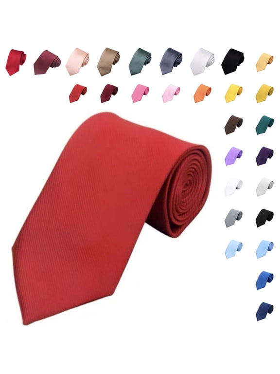 Men's Solid Color Woven Formal Tie Business Weddings Special Occasions Necktie, 3.15"(8 cm) Width