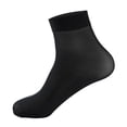 thumbnail image 1 of Men's Striped Ice Silk Socks, Breathable Anti-Odor Mid-Calf Dress Socks, Thin Cool Fiber Socks with Heel Stripe Design, Moisture Wicking Formal and Casual Socks for Men, Lightweight Business Socks, 1 of 3