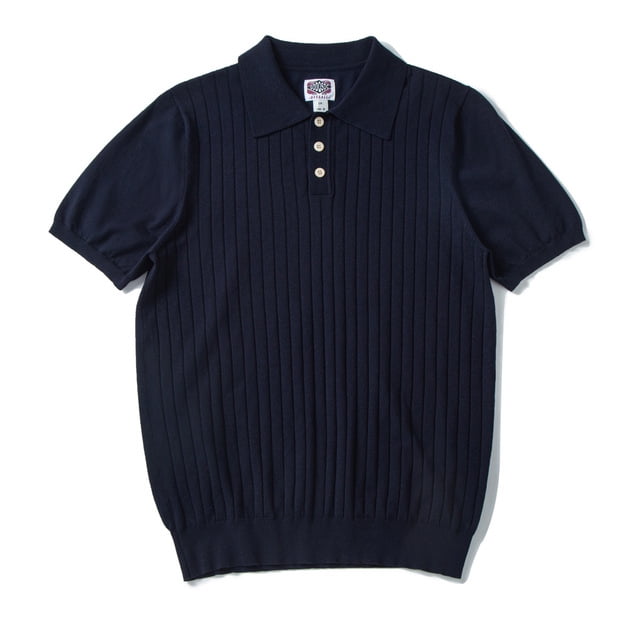 Men-s-Striped-Knit-Polo-Shirt- Men-s-Striped-Knit-Polo-Shirt-