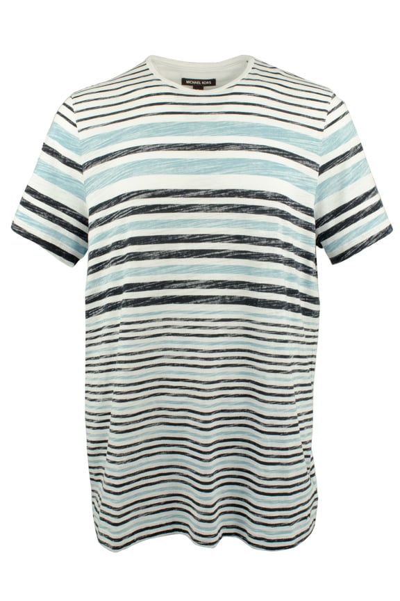 Men's Striped Lightweight Cotton T-Shirt-B-XXL