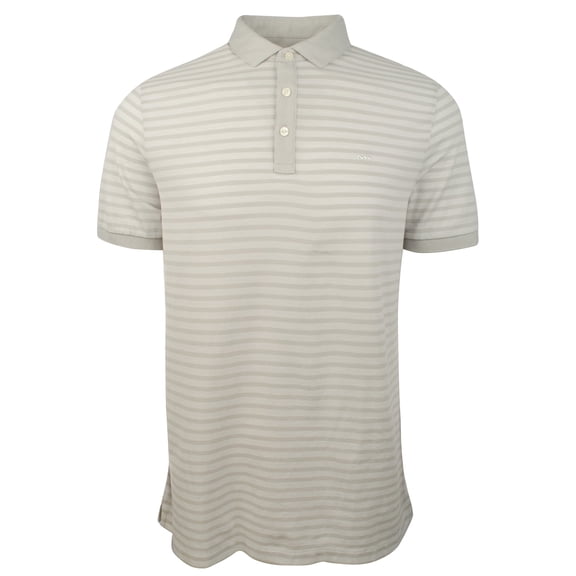 Men's Striped Pique Polo Shirt IG Small