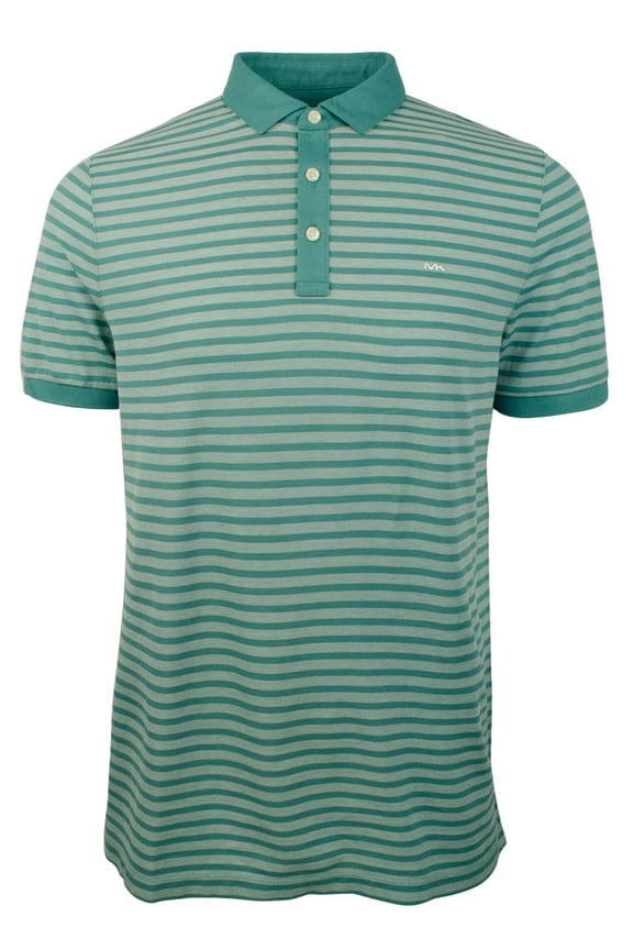 Men's Striped Pique Polo Shirt-L-S