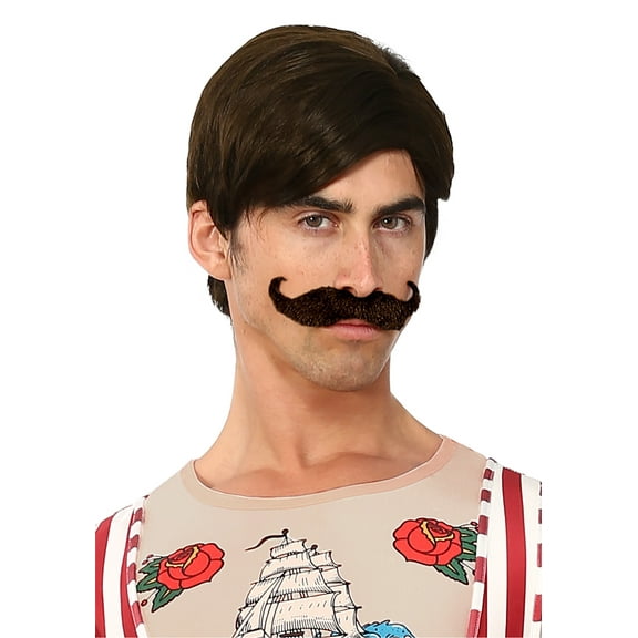 Men's Strongman Wig and Mustache