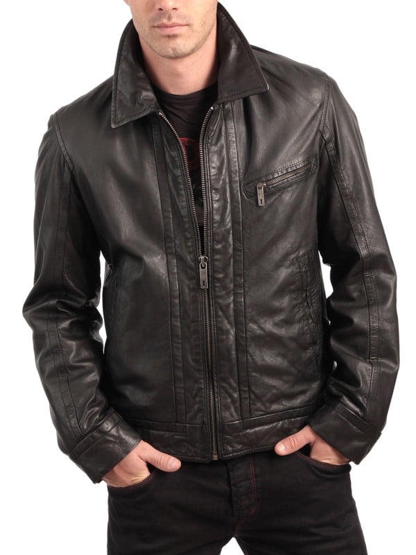 Men's Stylish Black 100% Genuine Lambskin Leather Lightweight Soft Satin lining Jackets for Men - XXL Size