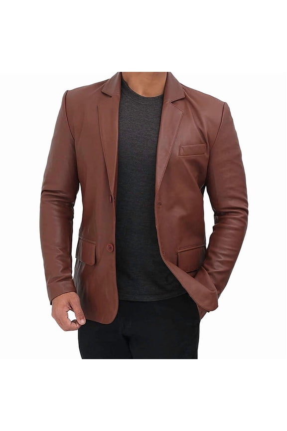 Men's Stylish Brown 100% Genuine Suede Leather Lightweight Soft Satin lining Jackets for Men - XS Size