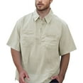 thumbnail image 1 of Men's Stylish Double Pocket Cargo Short Sleeve Shirt Comfortable Breathable Casual Summer Top Lightweight Outdoor Travel Tee Mens Basic Tee Shirts Summer Vintage T Shirts, 1 of 7