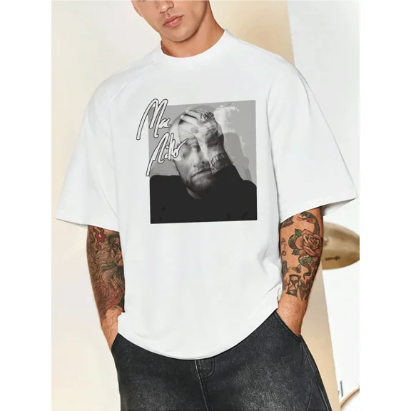 Men's Stylish Graphic Tee Shirt Cool Summer Casual Short Sleeve Crew Neck Cotton TShirt For Men Unique Artistic Print Comfortable Breathable Tops For Daily Wear Perfect Gift For Him| Two colors S-5XL