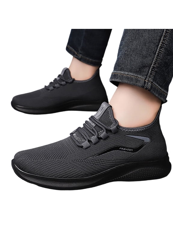 Men's Stylish Soft-Soled Athletic Casual Shoes, Breathable Dry Comfort for Standing and Walking, Lightweight Student Sneakers