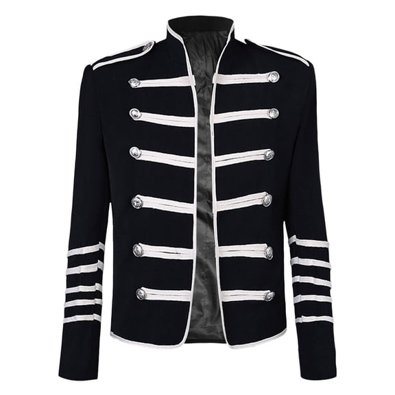 Men's Stylish Stage Performance Retro Embroidered Suit Jacket Formal Elegant Groom Wedding Party Coat