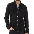thumbnail image 1 of Men's Stylish Stylish Black 100% Genuine Suede Leather Lightweight Soft Satin lining Jackets for Men - XS Size, 1 of 3