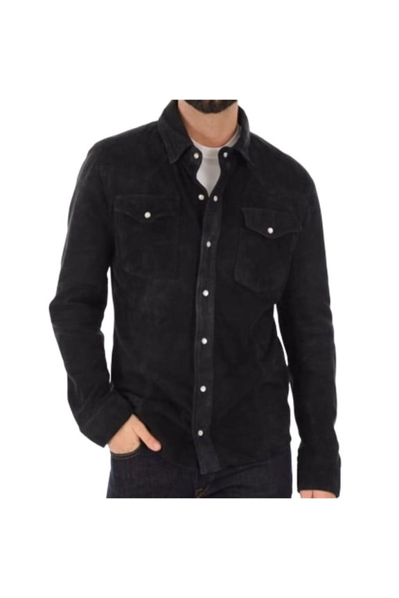 Men's Stylish Stylish Black 100% Genuine Suede Leather Lightweight Soft Satin lining Jackets for Men - XXL Size