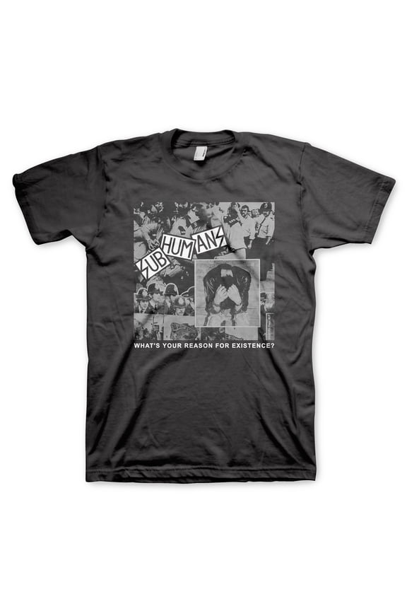 Men's Subhumans Reason for Existence Tee T-shirt X-Large Black