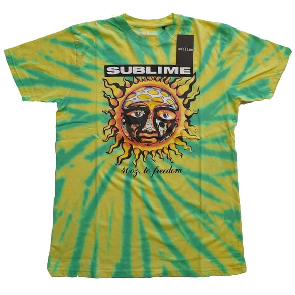 Sublime Men's 40oz To Freedom Green Dip Dye T-Shirt Green Large
