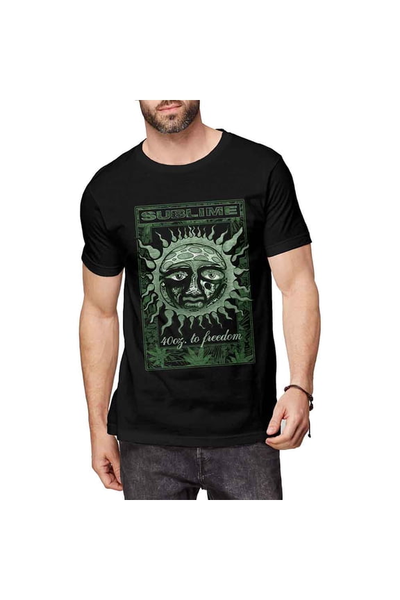 Men's Sublime GRN 40 Oz Slim Fit T-shirt Large Black