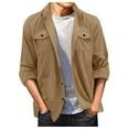 thumbnail image 1 of Men's Suede Casual Jacket Lightweight Comfortable Loose Fit Outdoor Stylish Top Coat Windbreaker, 1 of 1