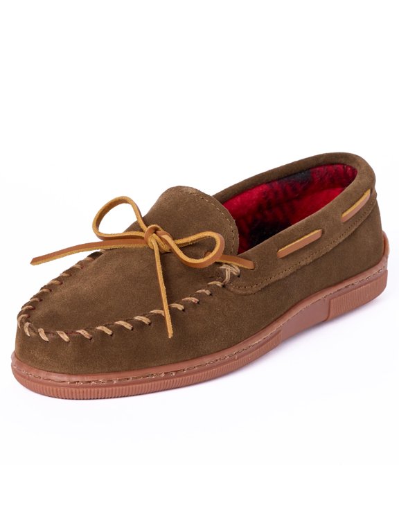 Men's Suede Fleece Moc, Autumn Brown, Size 10.5