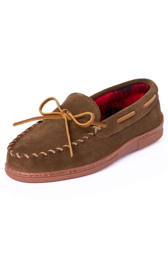 Men's Suede Fleece Moc, Autumn Brown, Size 11.5
