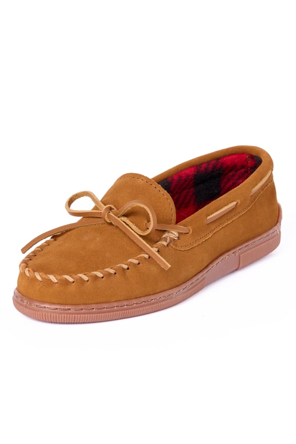 Men's Suede Fleece Moc, Brown, Size 10