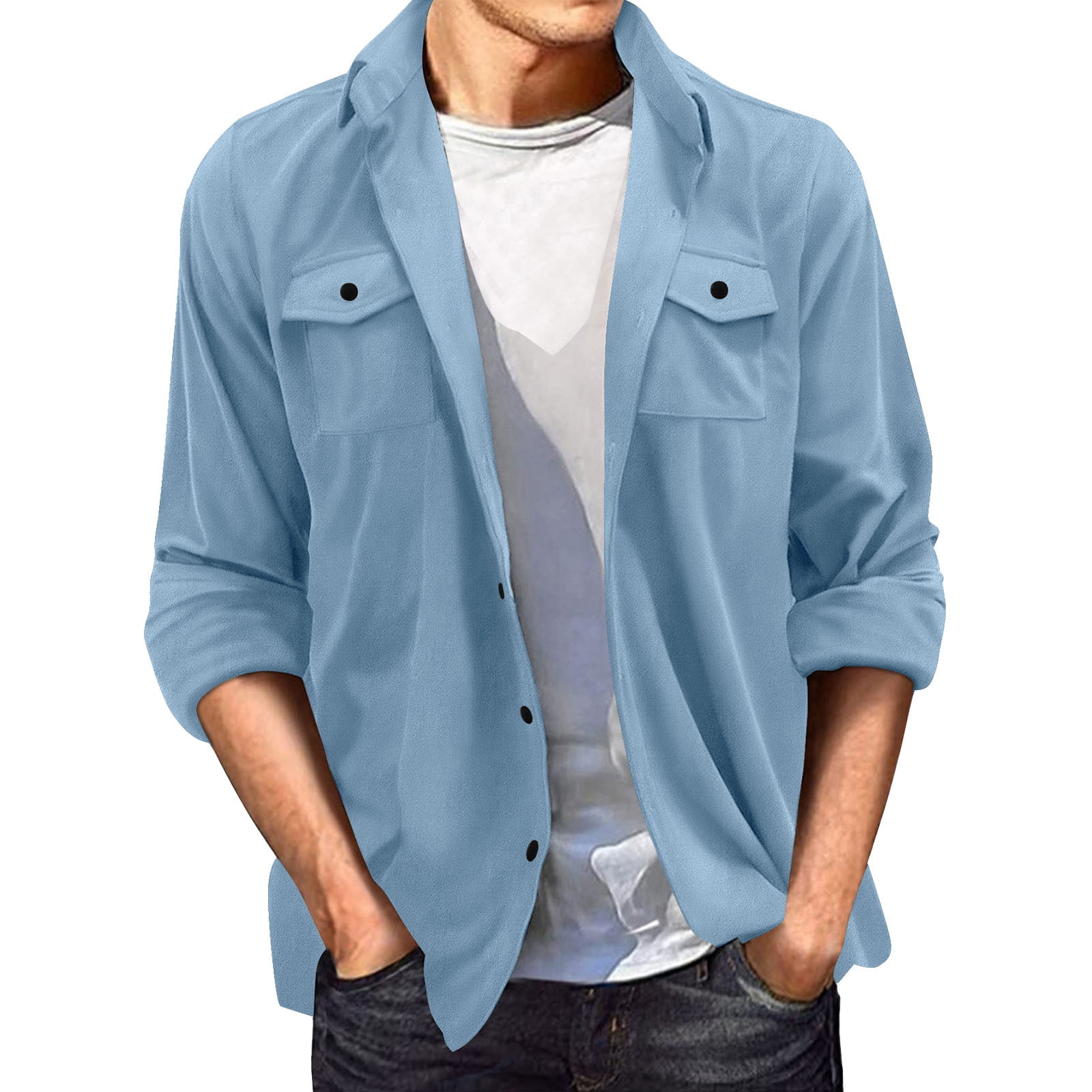 Men's Suede Jacket Casual Loose Jacket Top Mens Work Coats And Jackets