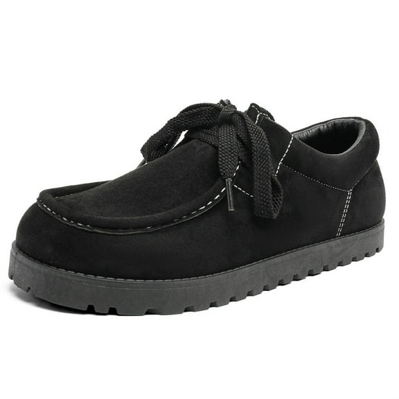 Men's Suede Lace - Up Loafers, Casual Comfortable Moccasins with Non - Slip Sole for Daily Wear