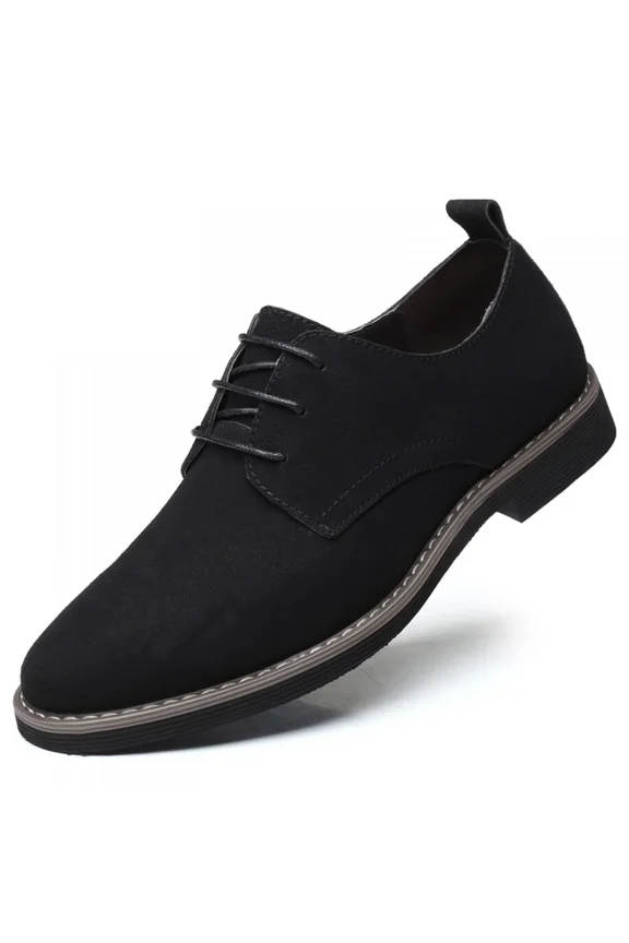 Men's Suede Lace Up Oxfords Classic Wing Tips Dress Shoes 