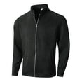 thumbnail image 1 of Men's Suede Leather Baseball Jacket Stylish Casual Outerwear Lightweight Comfortable Fit, 1 of 2
