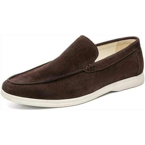 Men's Suede Loafers Slip-On Casual Shoes Soft Flat Sole Comfortable Driving Office Shoe
