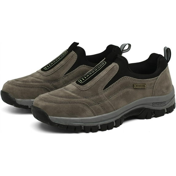 Men's Suede Slip On Waterproof Anti-Slip Lightweight Orthopedic Loafers Casual Fashion Breathable Low-top Safety Sneakers Comfortable Walking Boat Shoe